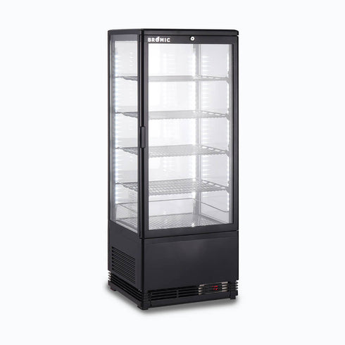 Bromic Flat Glass 98L LED Countertop Beverage Chiller - CT0100G4B